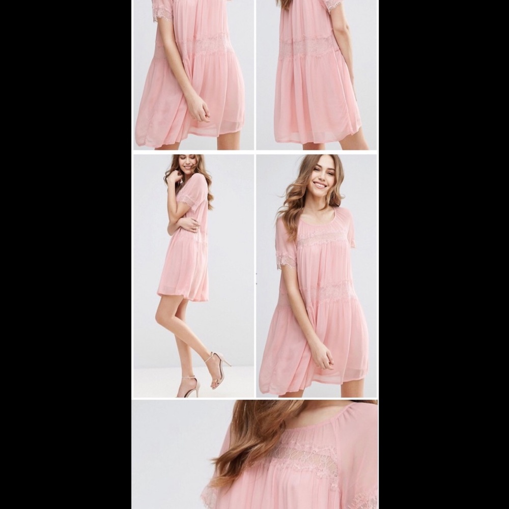 French Connection Pink Baby Doll Dress